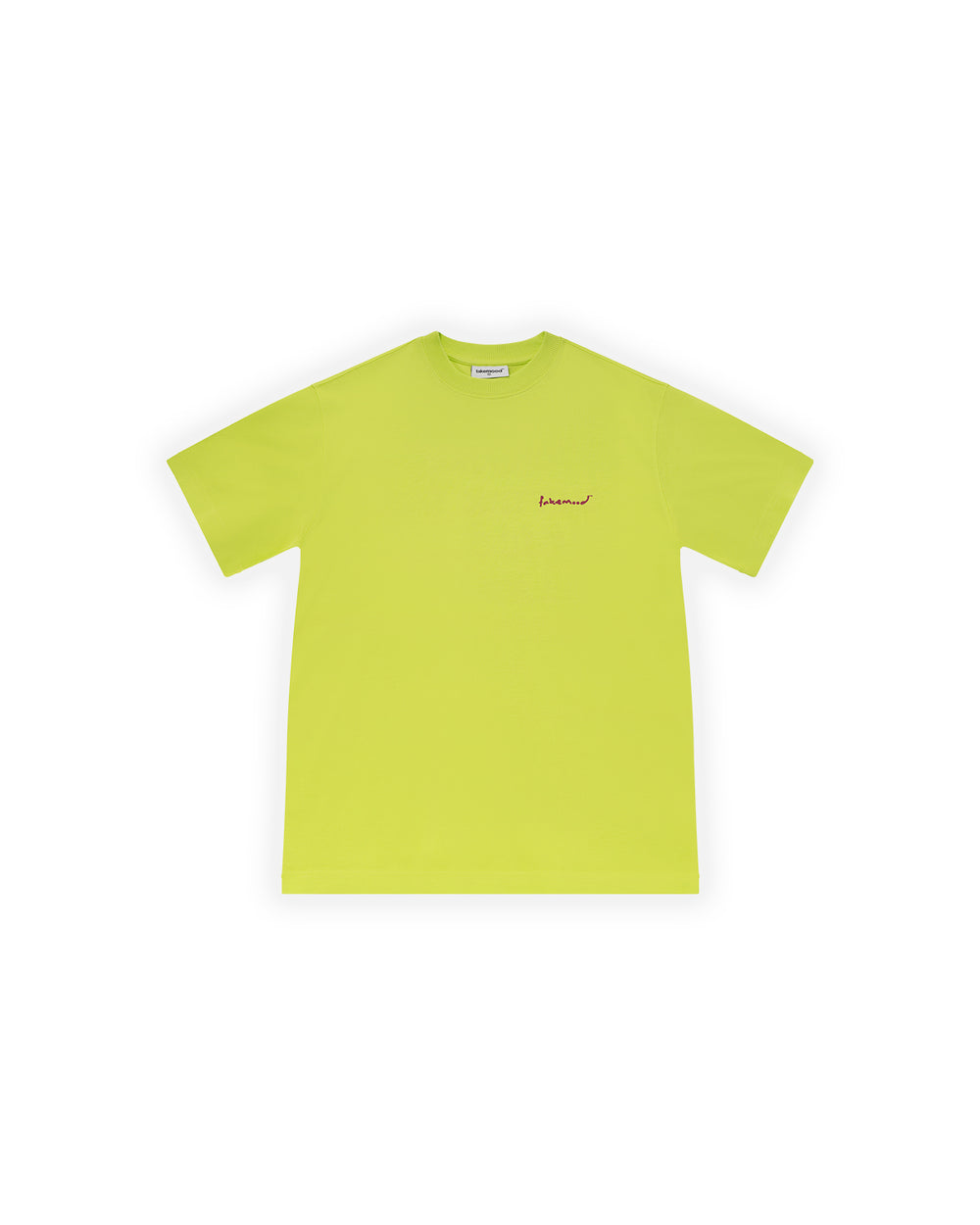 ERKEK OVERSIZE 2000'S PUFF BASKILI TİŞÖRT - NEON YEŞİL