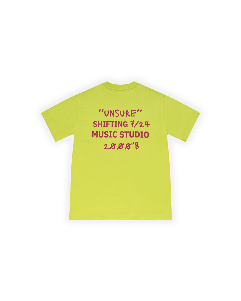 ERKEK OVERSIZE 2000'S PUFF BASKILI TİŞÖRT - NEON YEŞİL