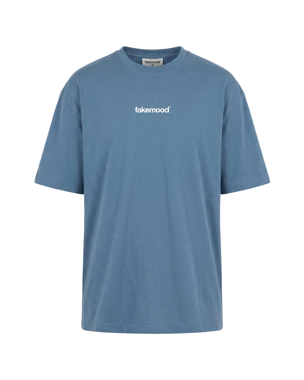 ERKEK OVERSIZE BASIC BASKILI TİŞÖRT - AÇIK MAVİ