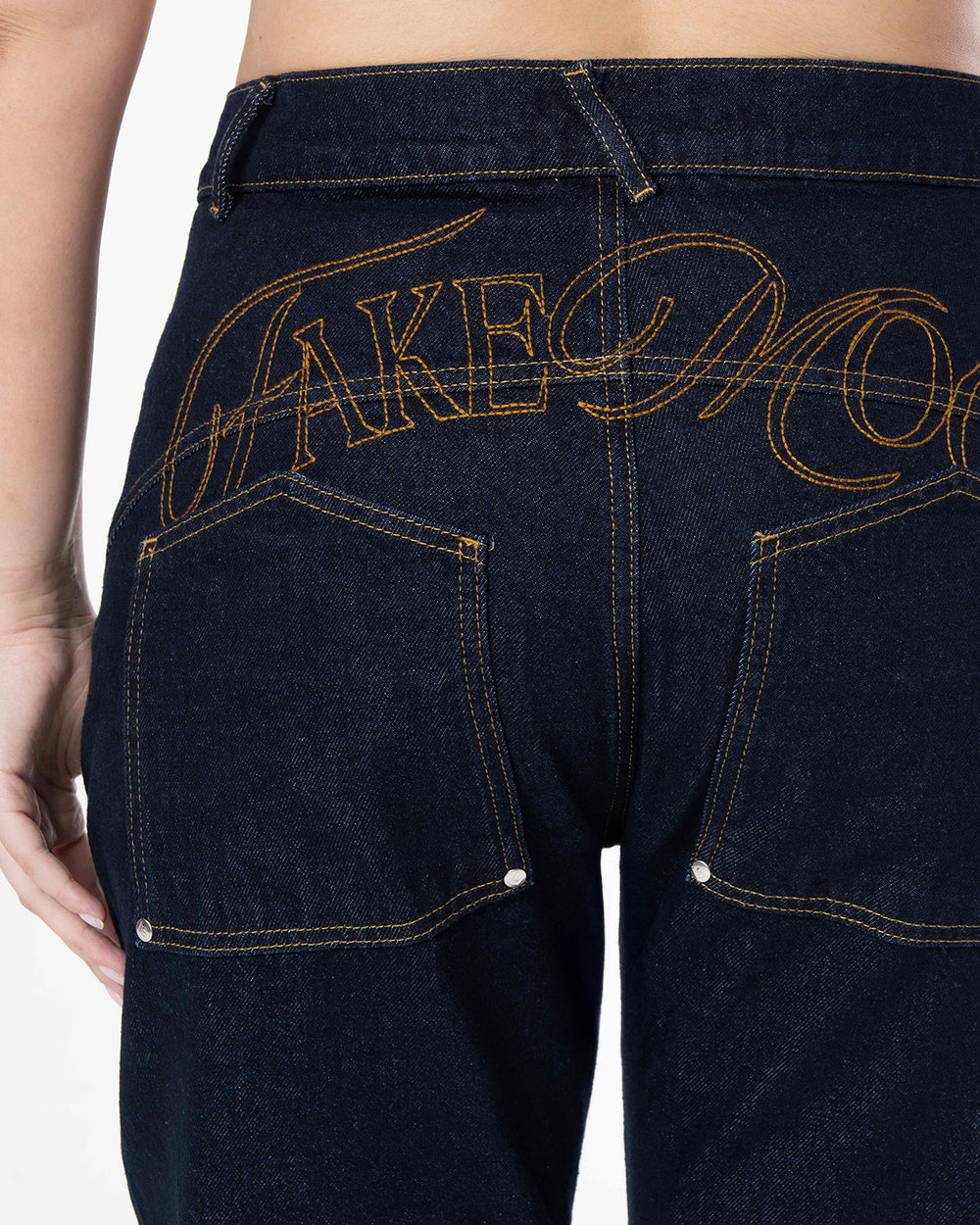 UNISEX SIGNATURE RAW DENIM PANTS - INDIGO