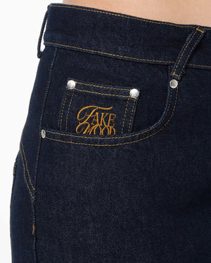 UNISEX SIGNATURE RAW DENIM PANTS - INDIGO
