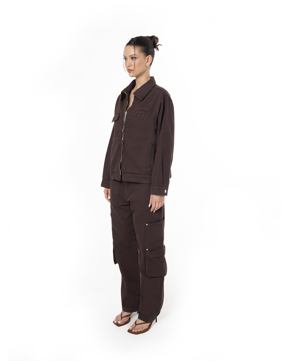 UNISEX DETROIT NON DENIM CARGO PANTS - BROWN