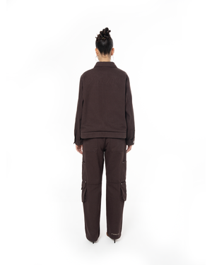 UNISEX DETROIT NON DENIM CARGO PANTS - BROWN