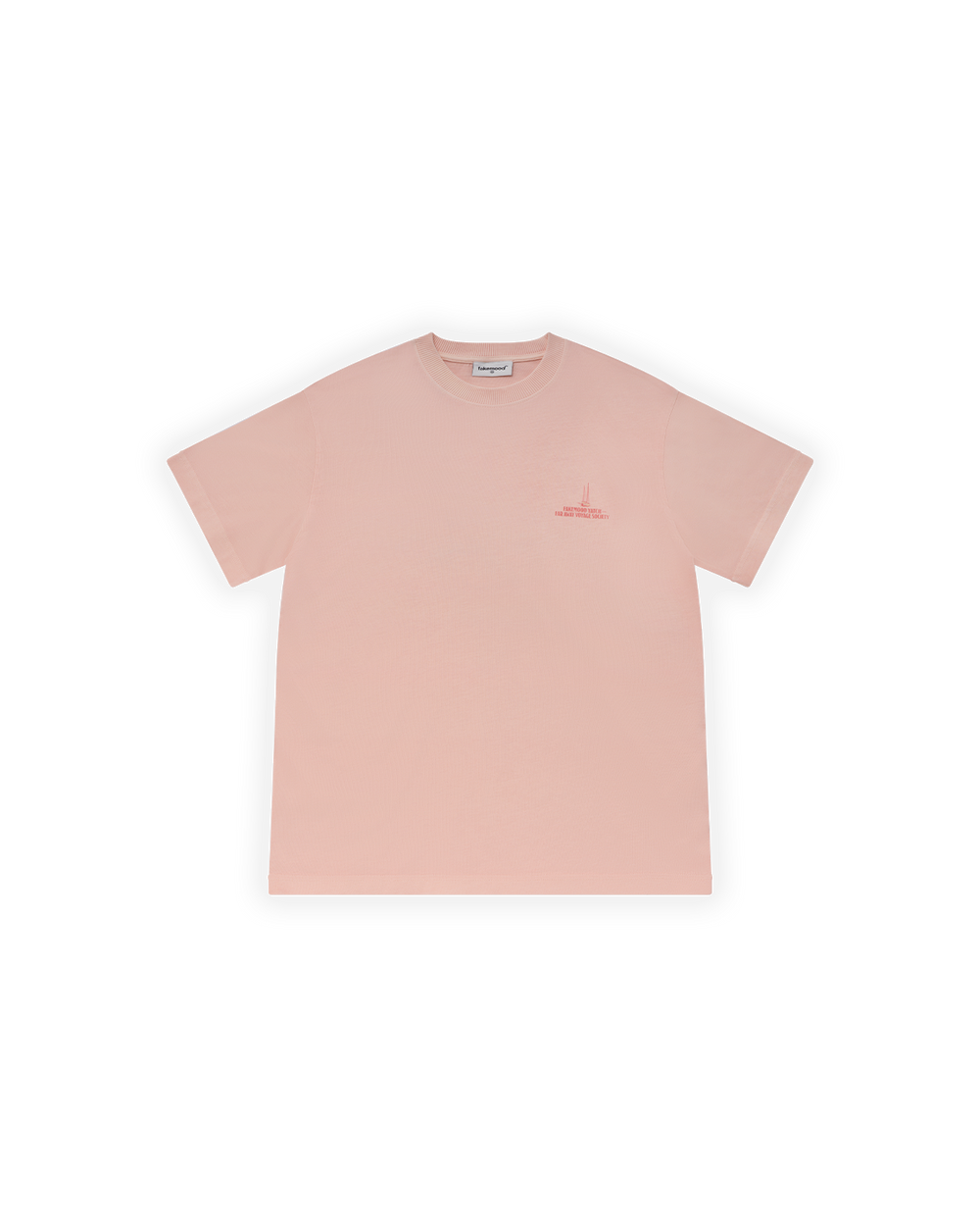 ERKEK OVERSIZE YACHT SOCIETY BASKILI TİŞÖRT - PEMBE