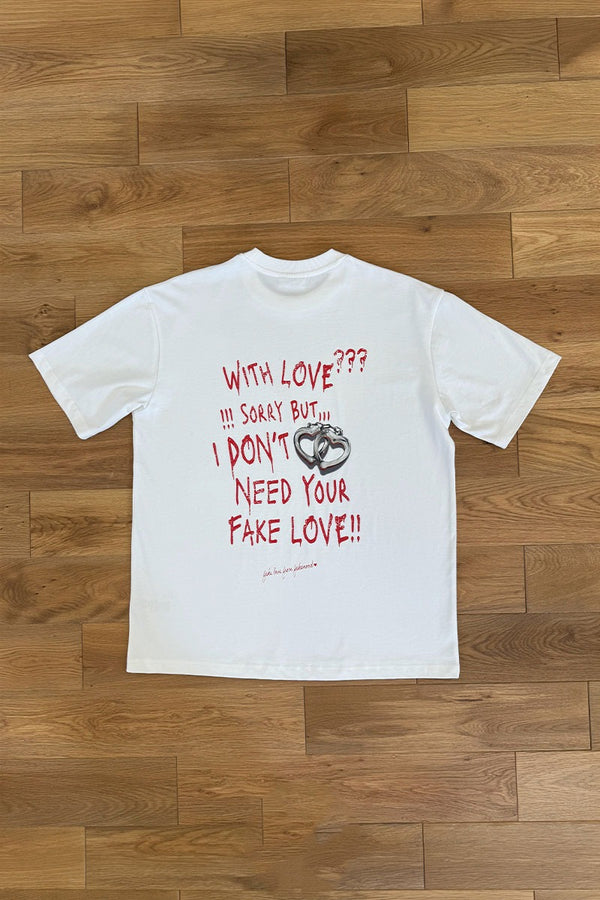Men Oversize FakeFeelings Printed T-shirt