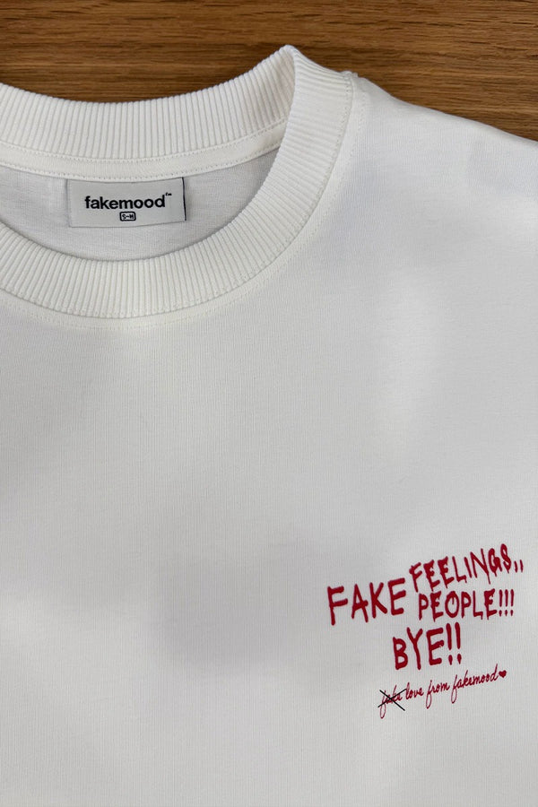 Men Oversize FakeFeelings Printed T-shirt