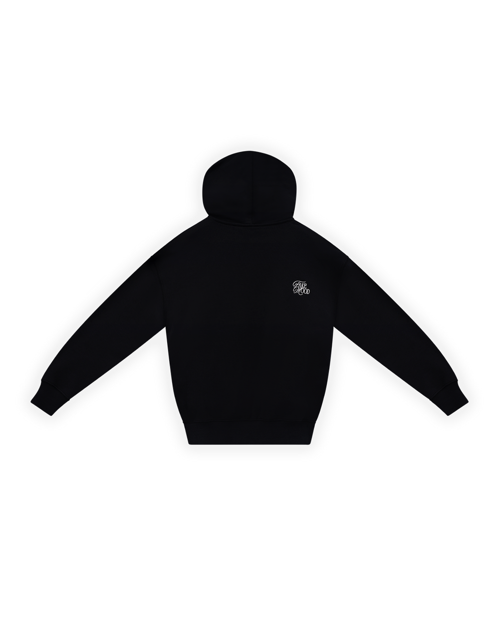 KADIN OVERSIZE ASİMETRİK KESİM NAKIŞLI ZIP HOODIE - SİYAH