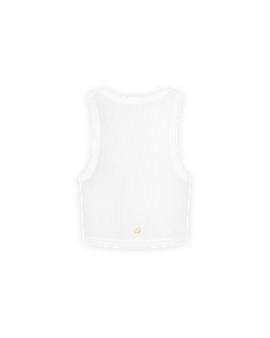 KADIN FAKEMOOD NAKIŞLI CROP TOP - BEYAZ