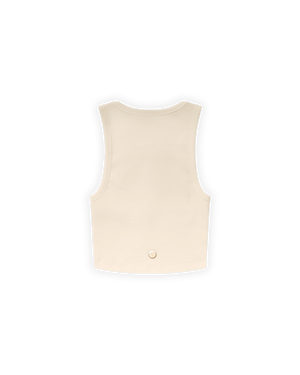 KADIN FAKEMOOD NAKIŞLI CROP TOP - LATTE