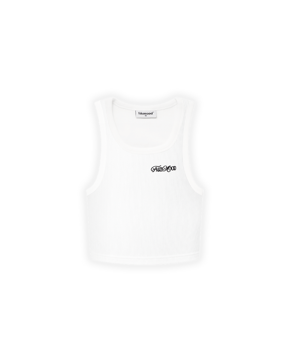 KADIN FAKEMOOD NAKIŞLI CROP TOP - BEYAZ