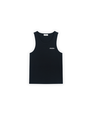 Logo Nakışlı Tank Top - Siyah