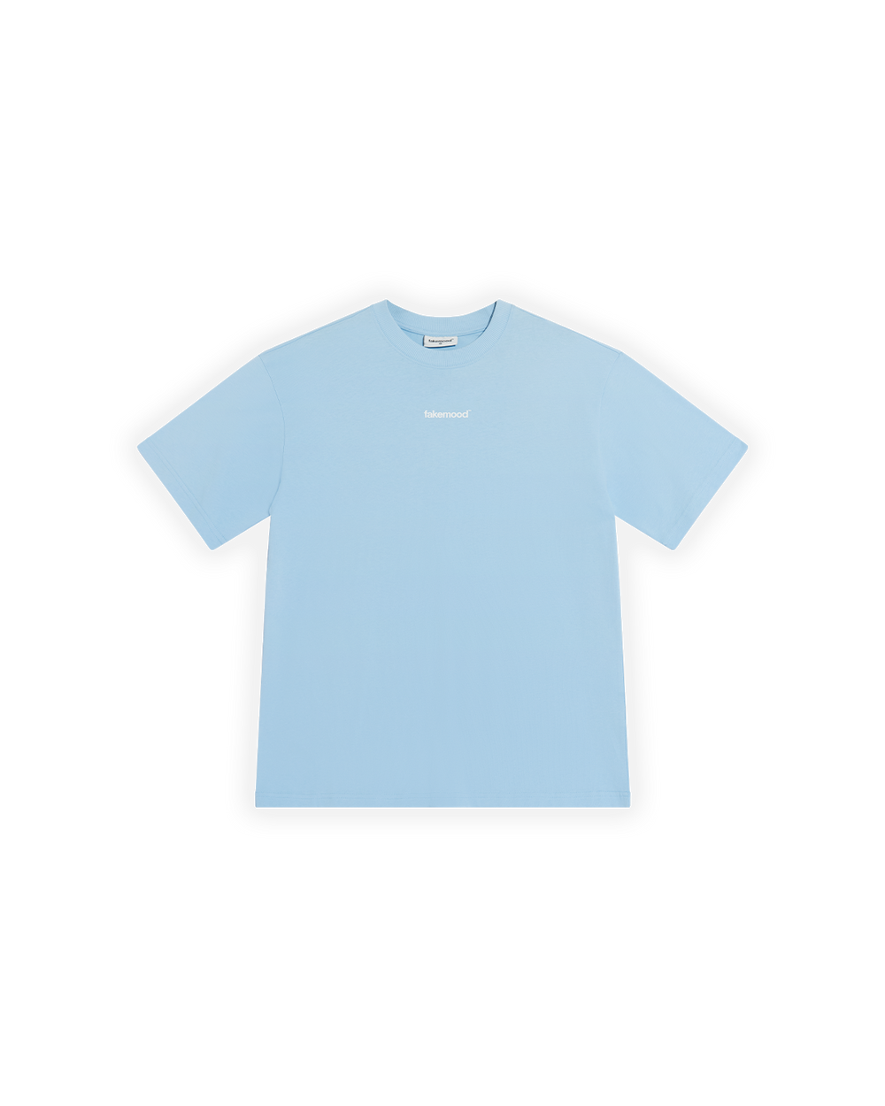 Basic Baskılı Oversize T-Shirt - Açık Mavi
