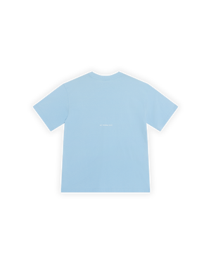 Basic Baskılı Oversize T-Shirt - Açık Mavi