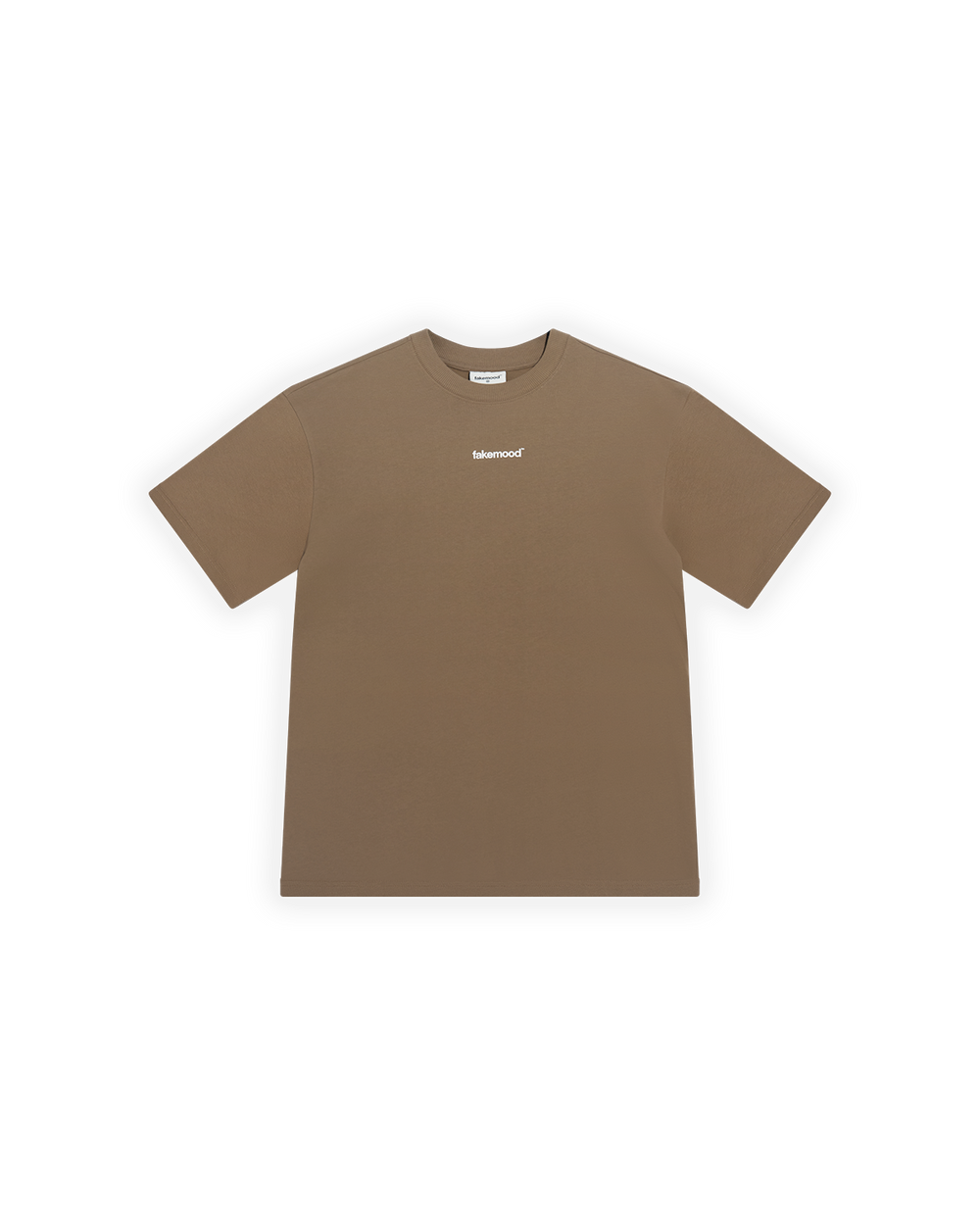 Basic Baskılı Oversize T-Shirt - Kahverengi