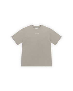 Basic Baskılı Oversize T-Shirt - Taş