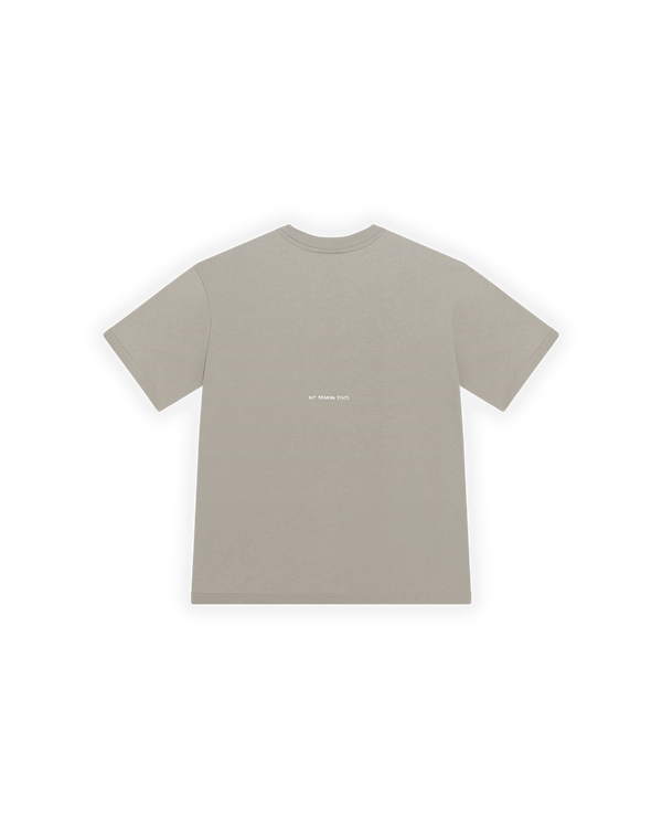 Basic Baskılı Oversize T-Shirt - Taş