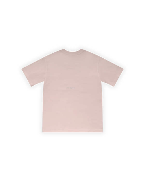 ERKEK OVERSIZE BASIC BASKILI TİŞÖRT - PEMBE