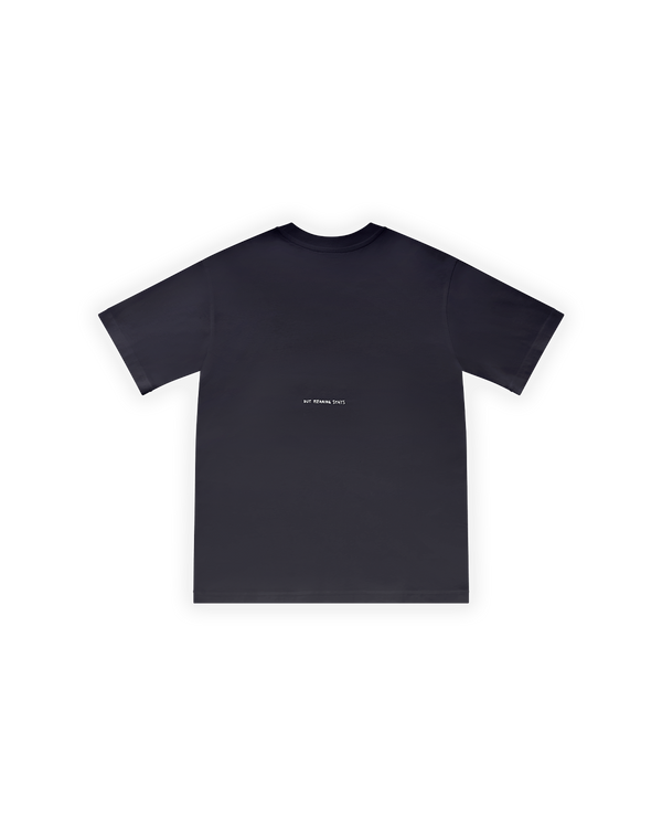 ERKEK OVERSIZE BASIC BASKILI TİŞÖRT - SİYAH