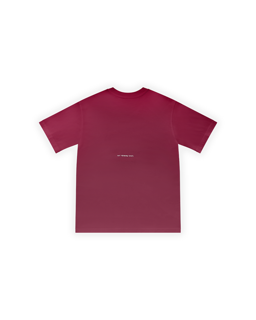 ERKEK OVERSIZE BASIC BASKILI TİŞÖRT - BORDO