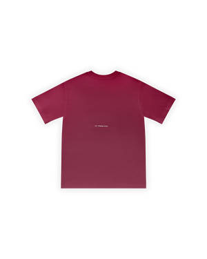 ERKEK OVERSIZE BASIC BASKILI TİŞÖRT - BORDO