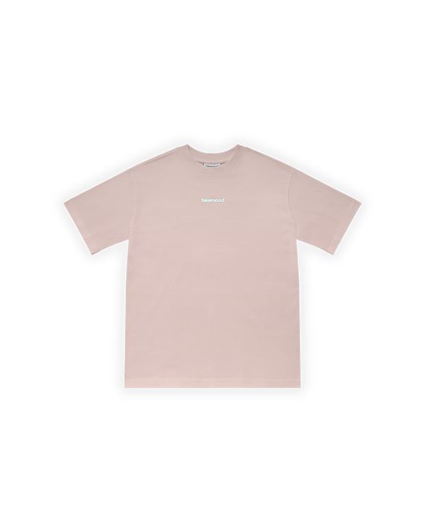 ERKEK OVERSIZE BASIC BASKILI TİŞÖRT - PEMBE