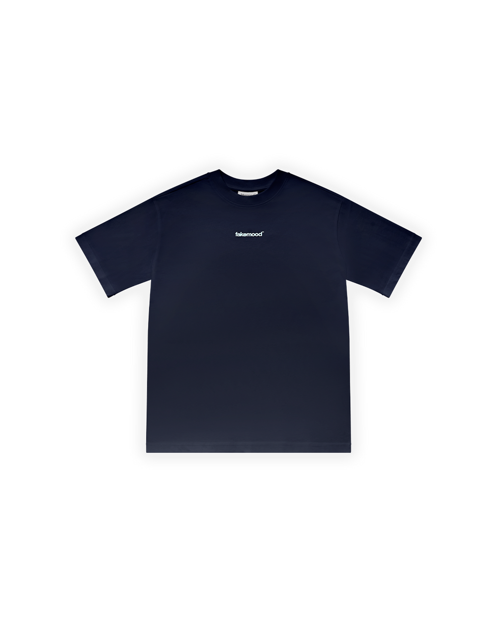 ERKEK OVERSIZE BASIC BASKILI TİŞÖRT - LACİVERT