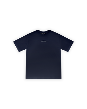 ERKEK OVERSIZE BASIC BASKILI TİŞÖRT - LACİVERT