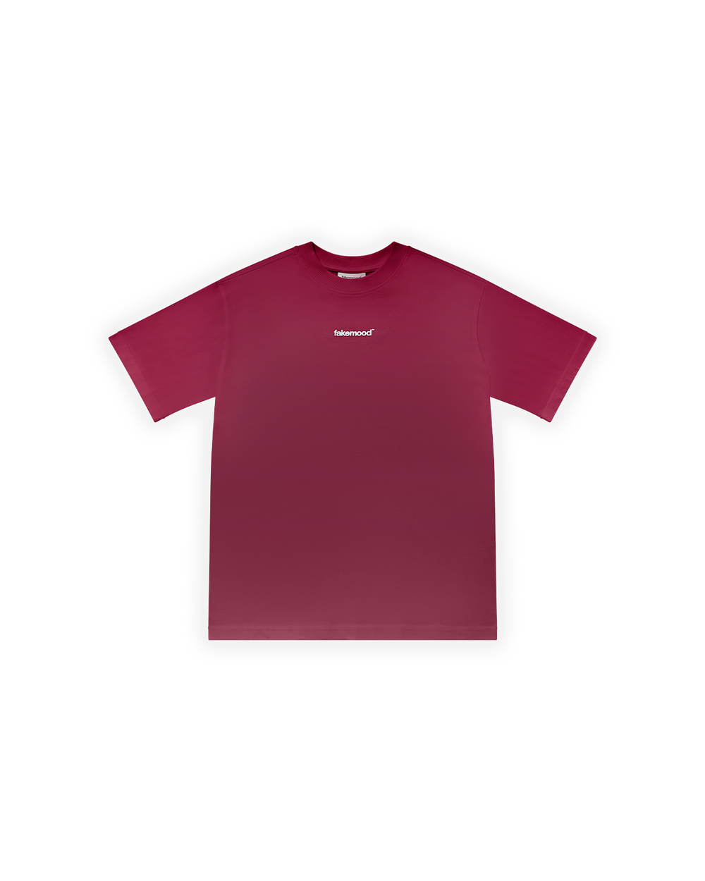 ERKEK OVERSIZE BASIC BASKILI TİŞÖRT - BORDO