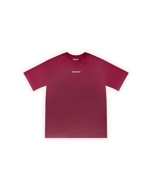 ERKEK OVERSIZE BASIC BASKILI TİŞÖRT - BORDO