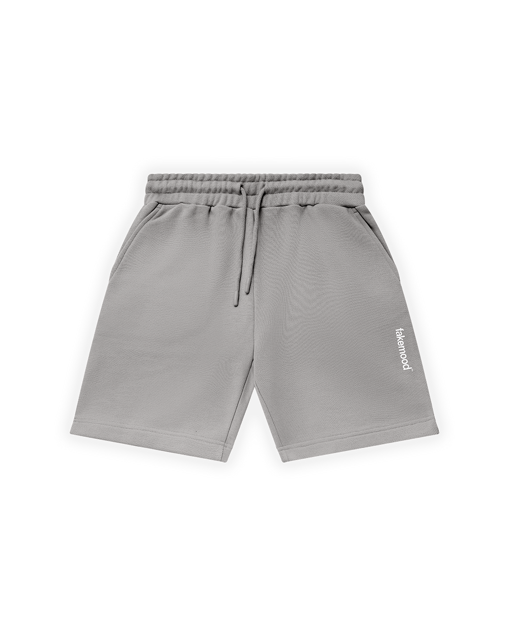 UNISEX RELAXED FIT BASIC FAKEMOOD BASKILI ŞORT - TAŞ