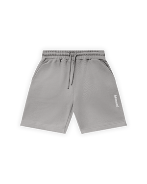 UNISEX RELAXED FIT BASIC FAKEMOOD BASKILI ŞORT - TAŞ