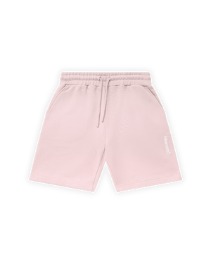 UNISEX RELAXED FIT BASIC FAKEMOOD BASKILI ŞORT - PEMBE