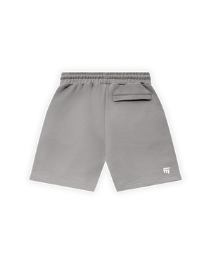 UNISEX RELAXED FIT BASIC FAKEMOOD BASKILI ŞORT - TAŞ