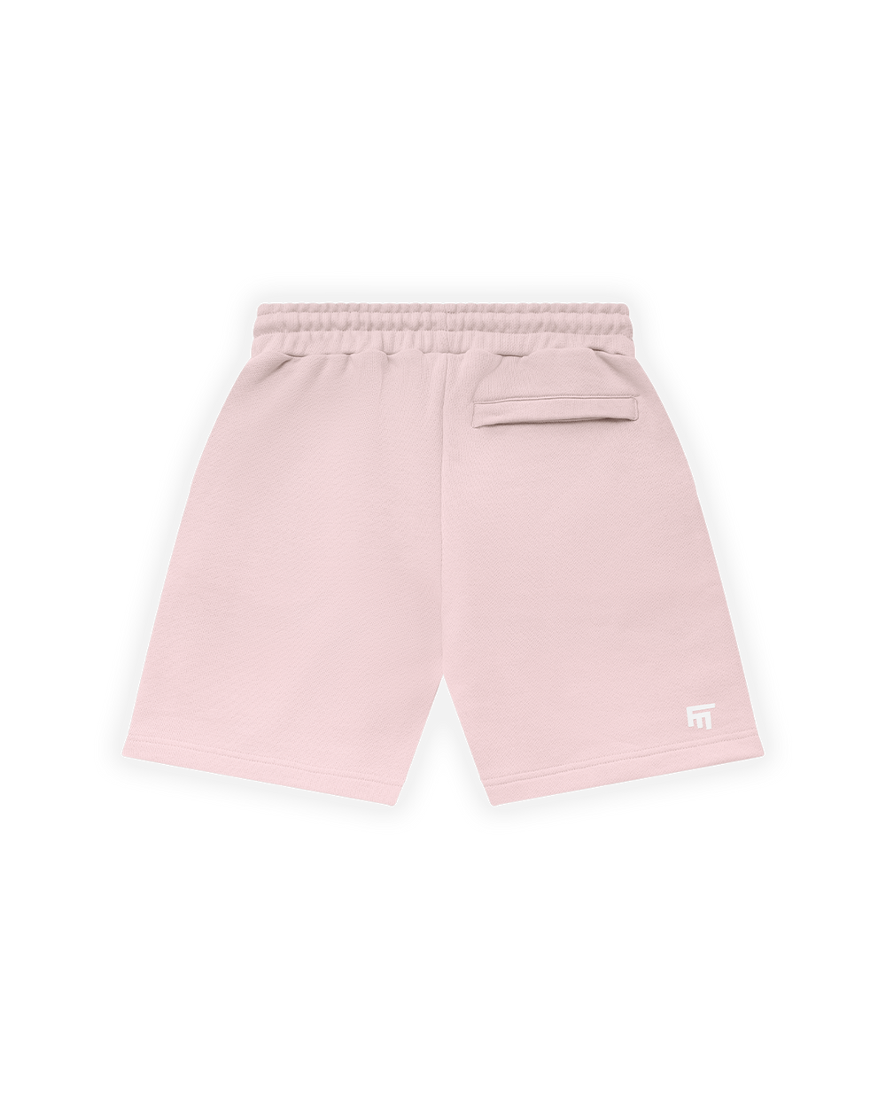 UNISEX RELAXED FIT BASIC FAKEMOOD BASKILI ŞORT - PEMBE