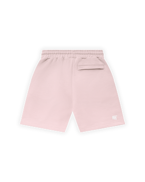 UNISEX RELAXED FIT BASIC FAKEMOOD BASKILI ŞORT - PEMBE