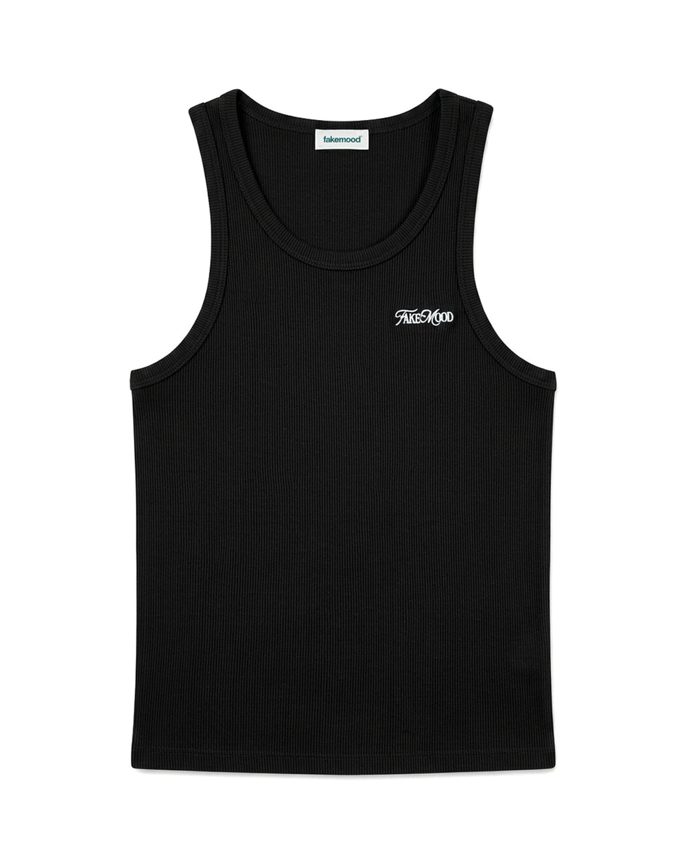 GARMENT DYE SIGNATURE TANK TOP - BLACK