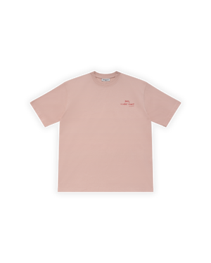 UNISEX OVERSIZE KİRAZ BASKILI TİŞÖRT - PEMBE