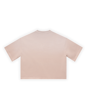 UNISEX BOXY FIT YIKAMALI SPREY EFEKTLİ BASKILI TİŞÖRT - PEMBE