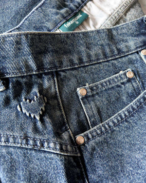 UNISEX MEANING STAYS❤︎ DENIM SHORT - DARK BLUE