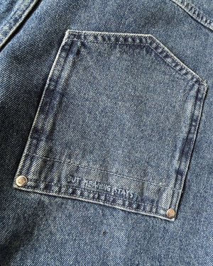 UNISEX MEANING STAYS❤︎ DENIM SHORT - DARK BLUE