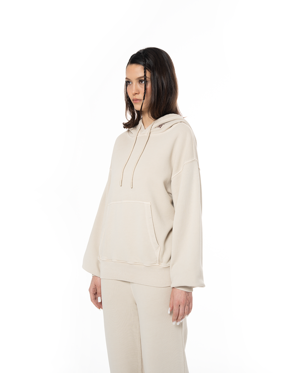 UNISEX CORE HOODIE - BEIGE