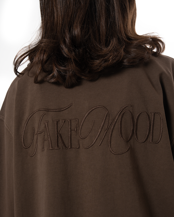 UNISEX GARMENT DYE SIGNATURE TEE - COCOA BROWN