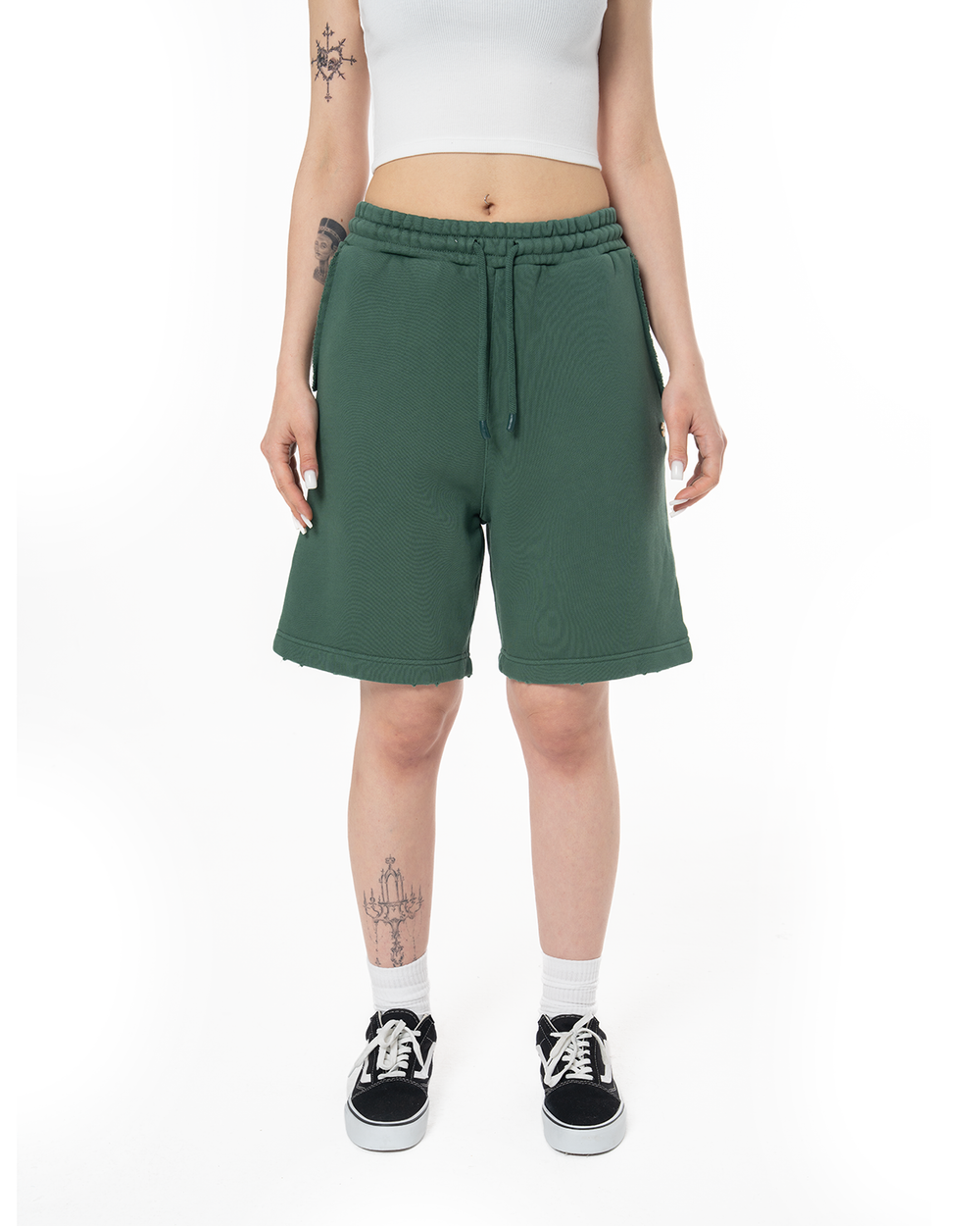 UNISEX GARMENT DYE SIGNATURE SHORT - DARK GREEN