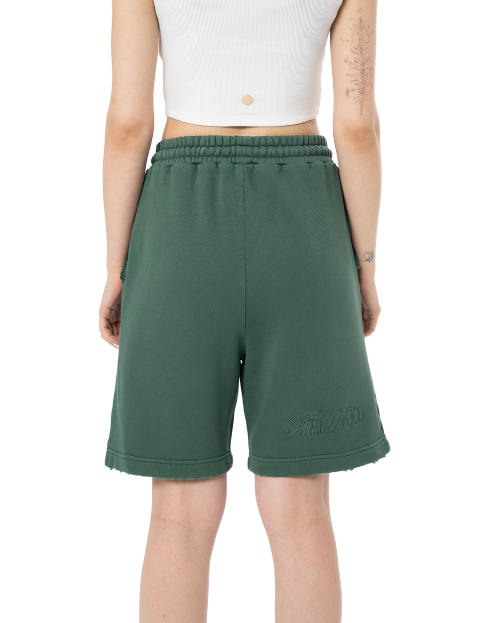 UNISEX GARMENT DYE SIGNATURE SHORT - DARK GREEN
