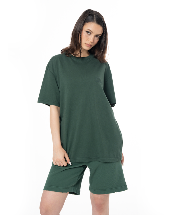 UNISEX GARMENT DYE SIGNATURE SHORT - DARK GREEN