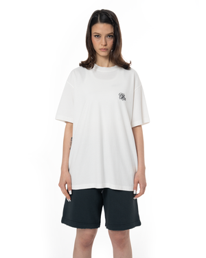 UNISEX GARMENT DYE SIGNATURE TEE - WHITE