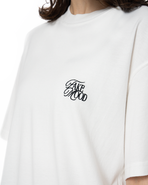UNISEX GARMENT DYE SIGNATURE TEE - WHITE