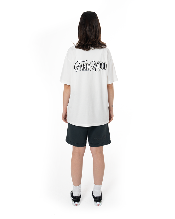 UNISEX GARMENT DYE SIGNATURE TEE - WHITE