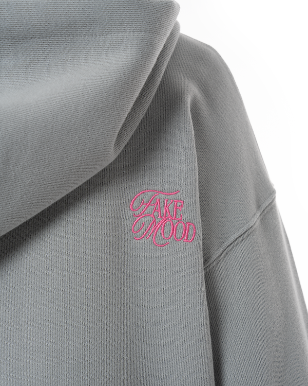 UNISEX ASYMMETRIC ZIP FULL ZIP SWEATSHIRT - GRAY