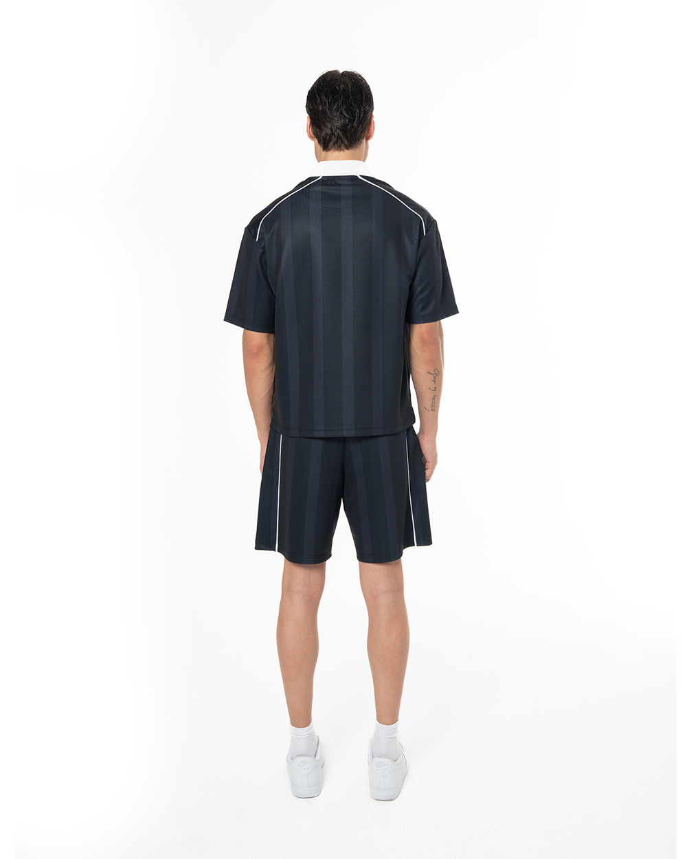 COLLARED CLASSY JERSEY SHORT - BLACK